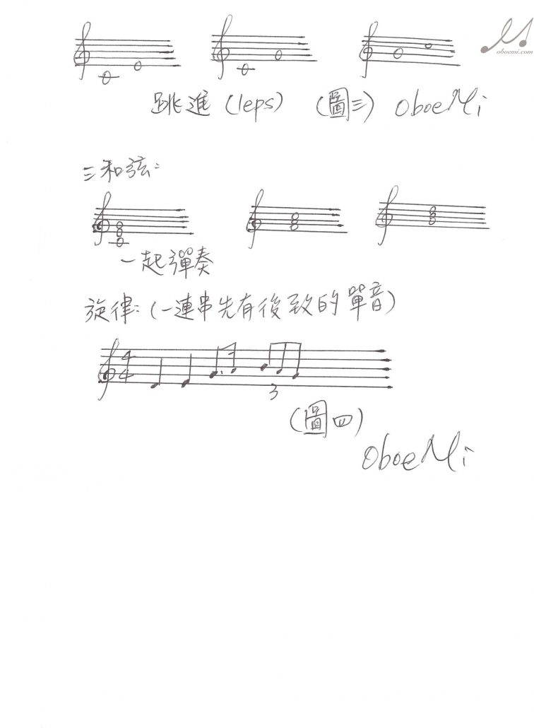 跳進、三和弦、旋律